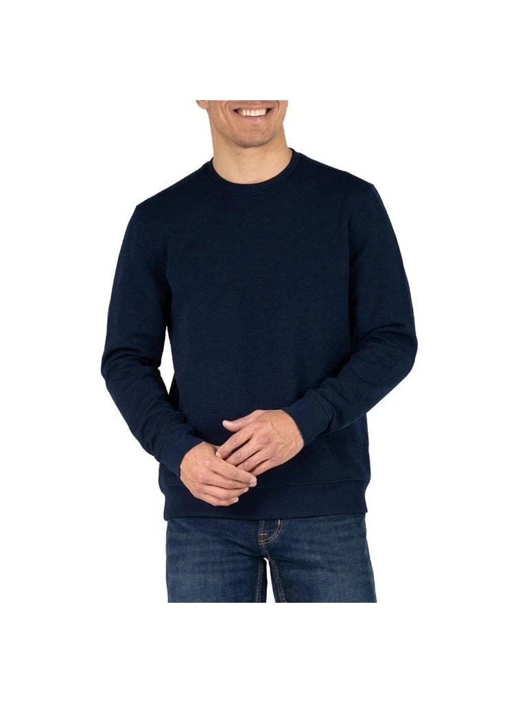 Gerry Men's M Navy Blue Crewneck Sweatshirt Textured Fabric Standard Fit E1467